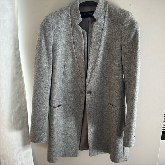 ZARA LAMBSWOOL COAT - Picture 1 of 6